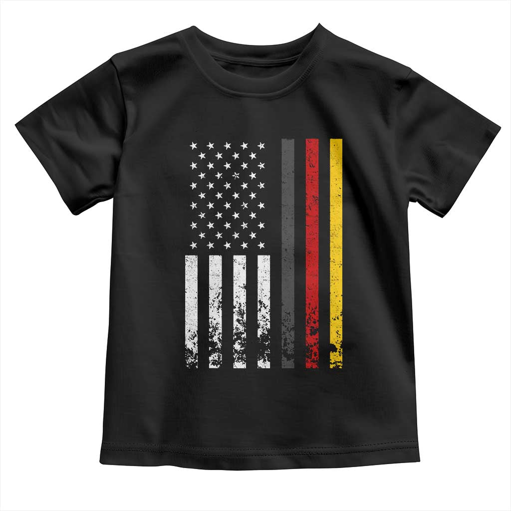Patriotic Vintage German American Flag Toddler T Shirt Germany Heritage Pride - Wonder Print Shop