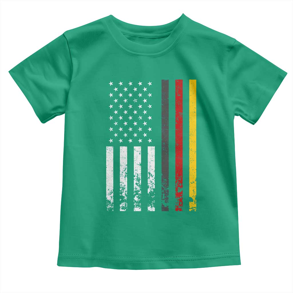 Patriotic Vintage German American Flag Toddler T Shirt Germany Heritage Pride - Wonder Print Shop