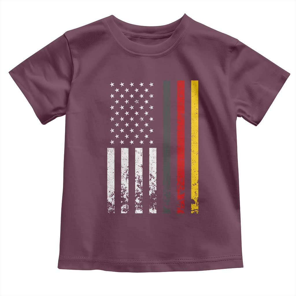 Patriotic Vintage German American Flag Toddler T Shirt Germany Heritage Pride - Wonder Print Shop
