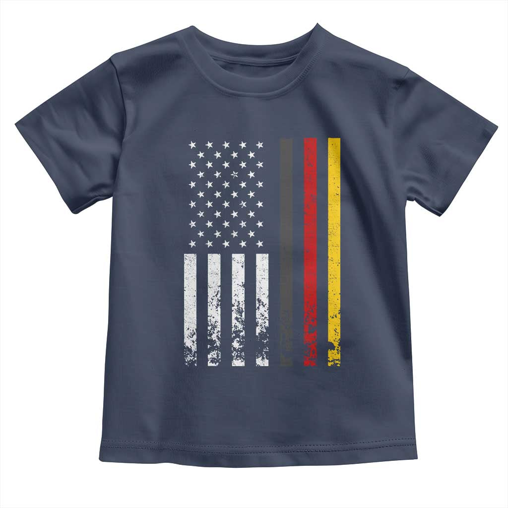 Patriotic Vintage German American Flag Toddler T Shirt Germany Heritage Pride - Wonder Print Shop