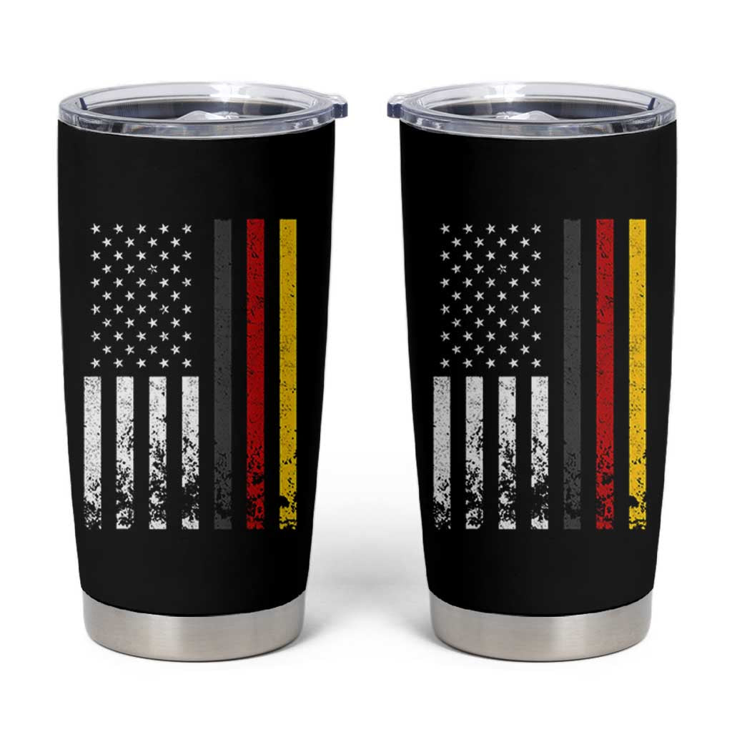 Patriotic Vintage German American Flag Tumbler Cup Germany Heritage Pride - Wonder Print Shop
