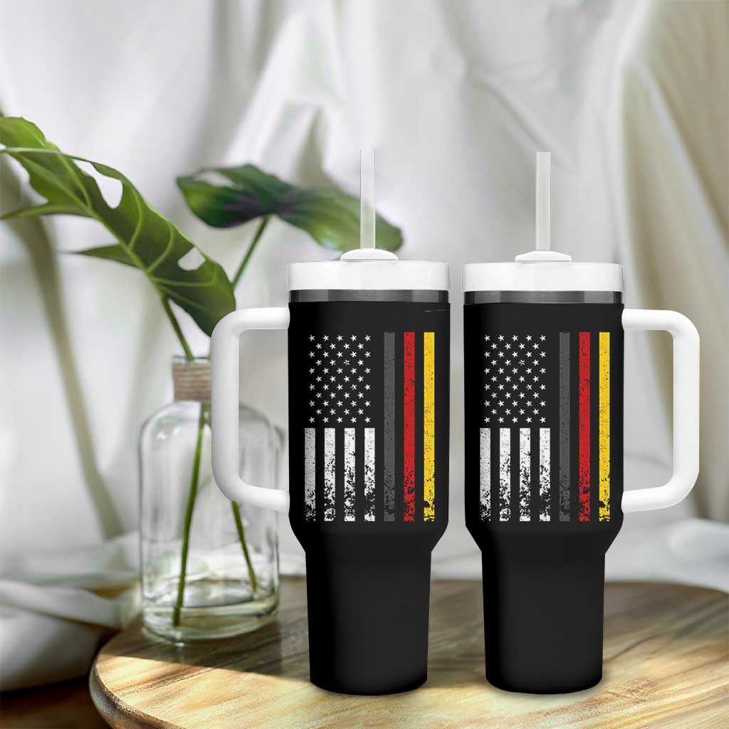 Patriotic Vintage German American Flag Tumbler With Handle Germany Heritage Pride - Wonder Print Shop