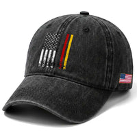 Patriotic Vintage German American Flag Washed Cotton Baseball Cap Germany Heritage Pride