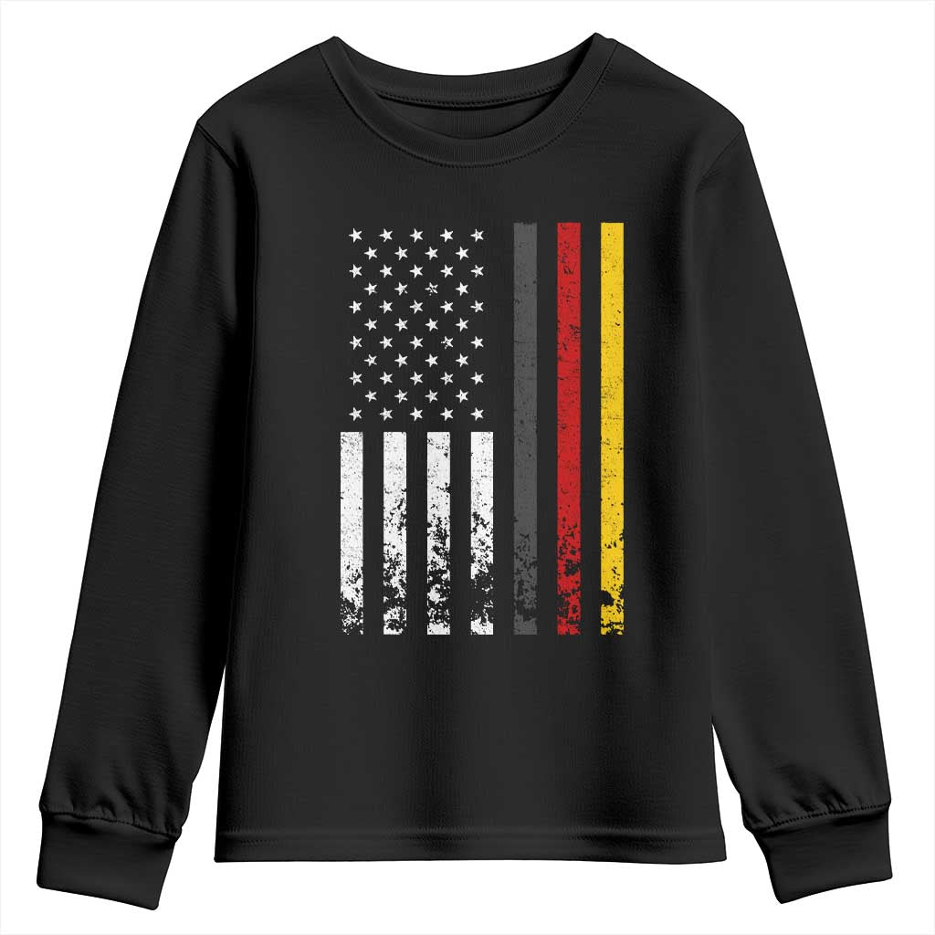 Patriotic Vintage German American Flag Youth Sweatshirt Germany Heritage Pride - Wonder Print Shop