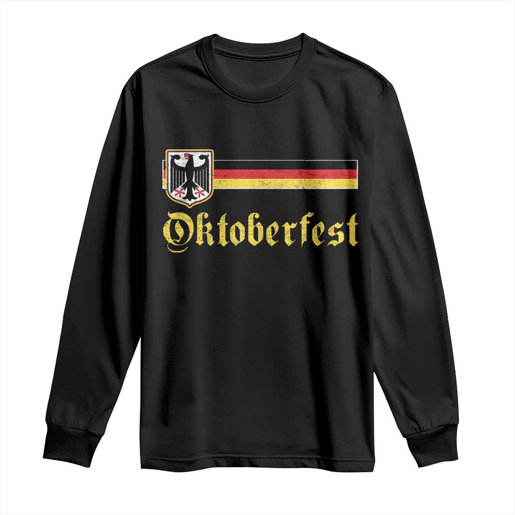 Oktoberfest German Drinking Festival Long Sleeve Shirt Bundesadler Coat of Arms - Wonder Print Shop