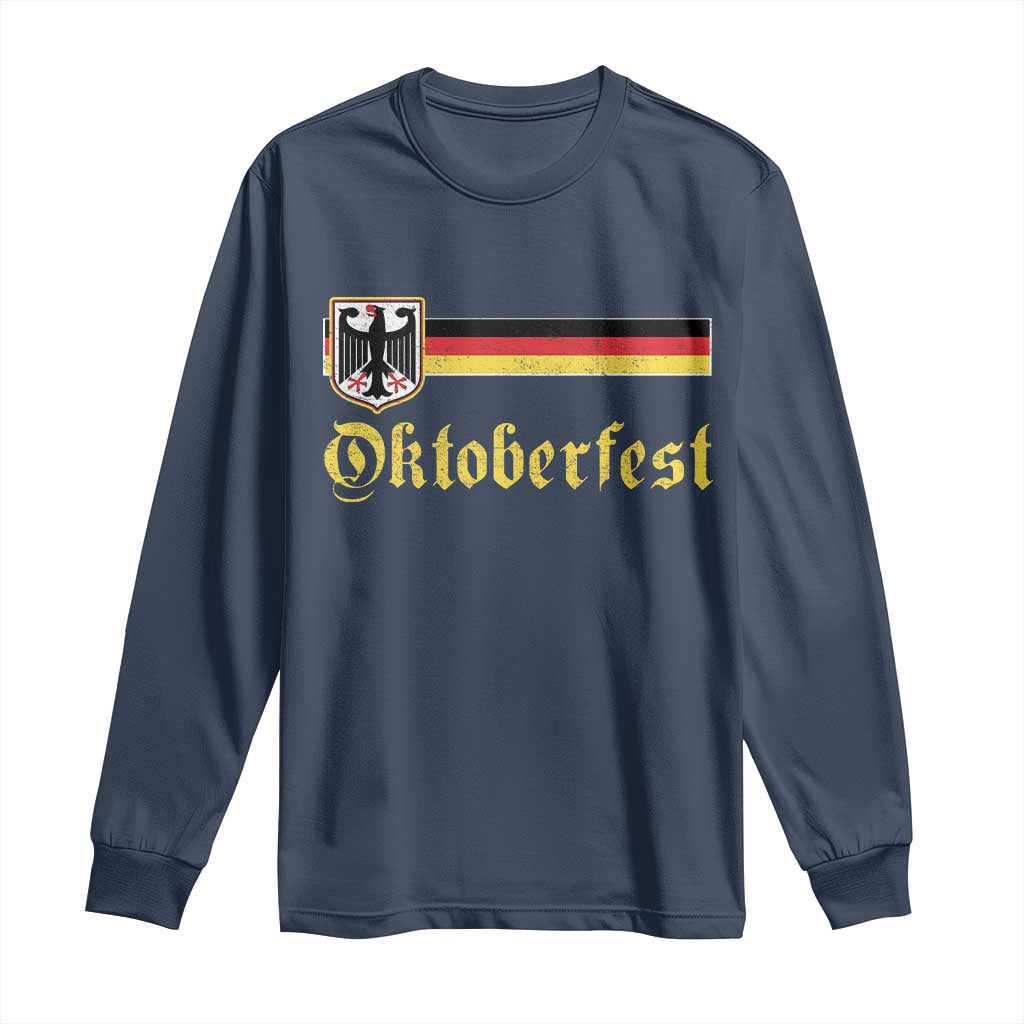 Oktoberfest German Drinking Festival Long Sleeve Shirt Bundesadler Coat of Arms - Wonder Print Shop