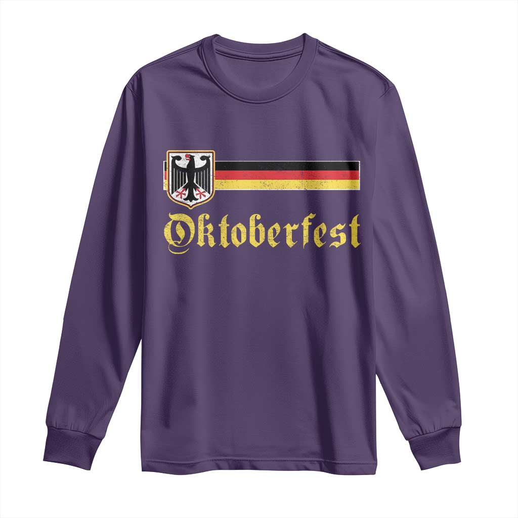 Oktoberfest German Drinking Festival Long Sleeve Shirt Bundesadler Coat of Arms - Wonder Print Shop
