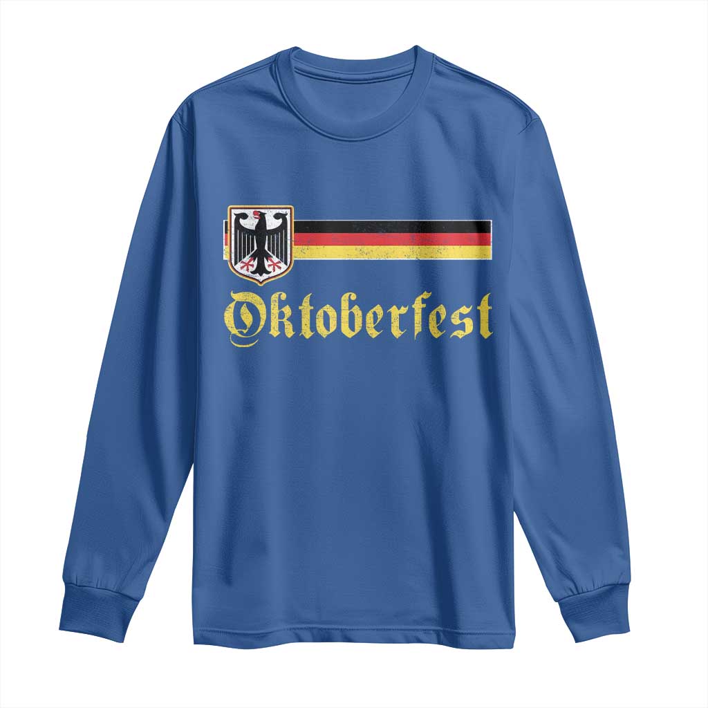 Oktoberfest German Drinking Festival Long Sleeve Shirt Bundesadler Coat of Arms - Wonder Print Shop