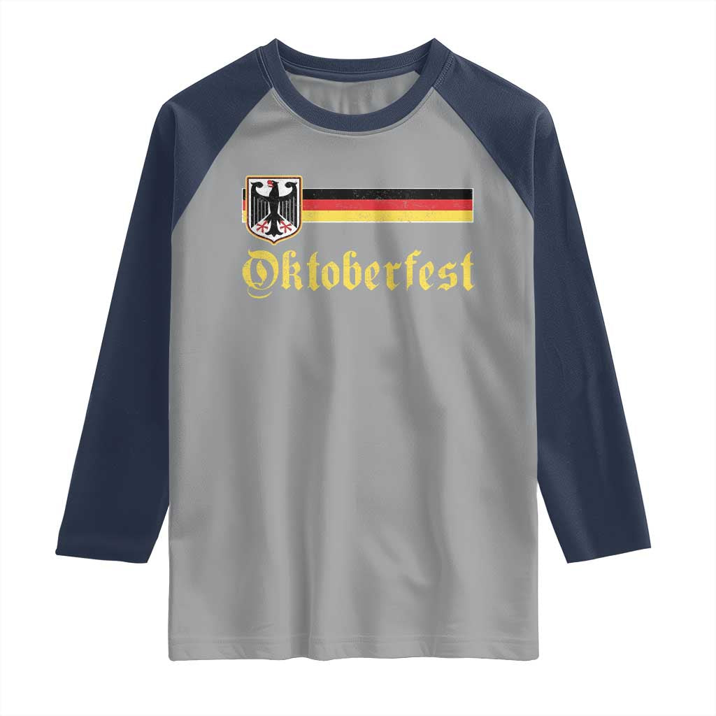 Oktoberfest German Drinking Festival Raglan Shirt Bundesadler Coat of Arms - Wonder Print Shop