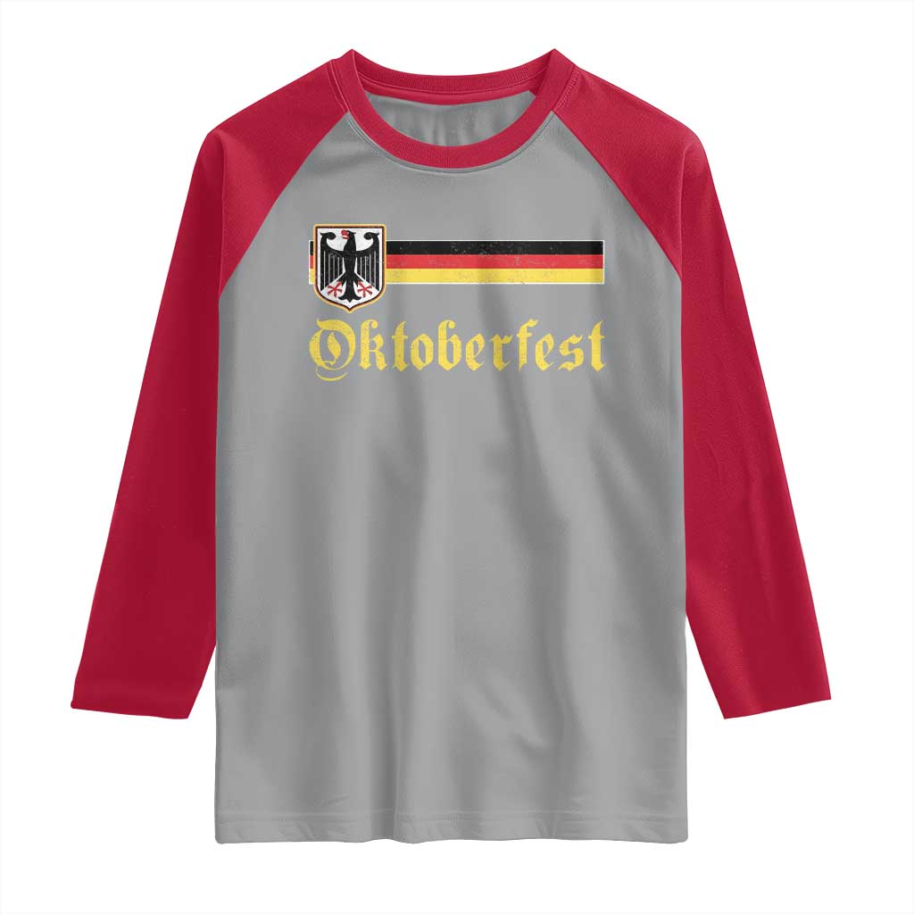 Oktoberfest German Drinking Festival Raglan Shirt Bundesadler Coat of Arms - Wonder Print Shop