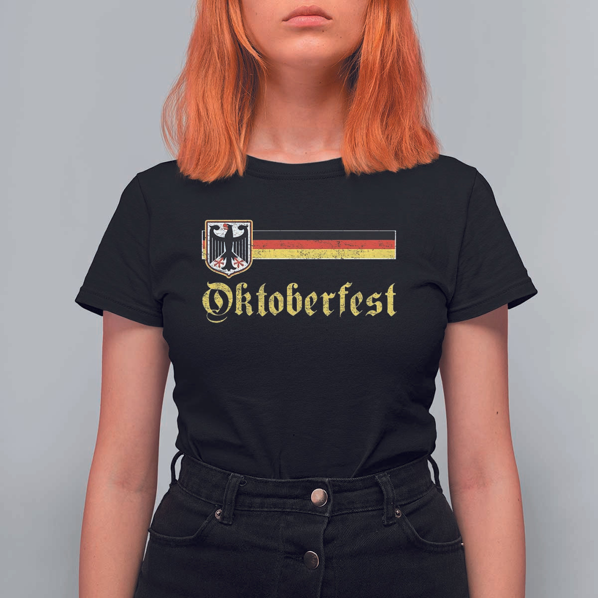 Oktoberfest German Drinking Festival T Shirt For Women Bundesadler Coat of Arms - Wonder Print Shop