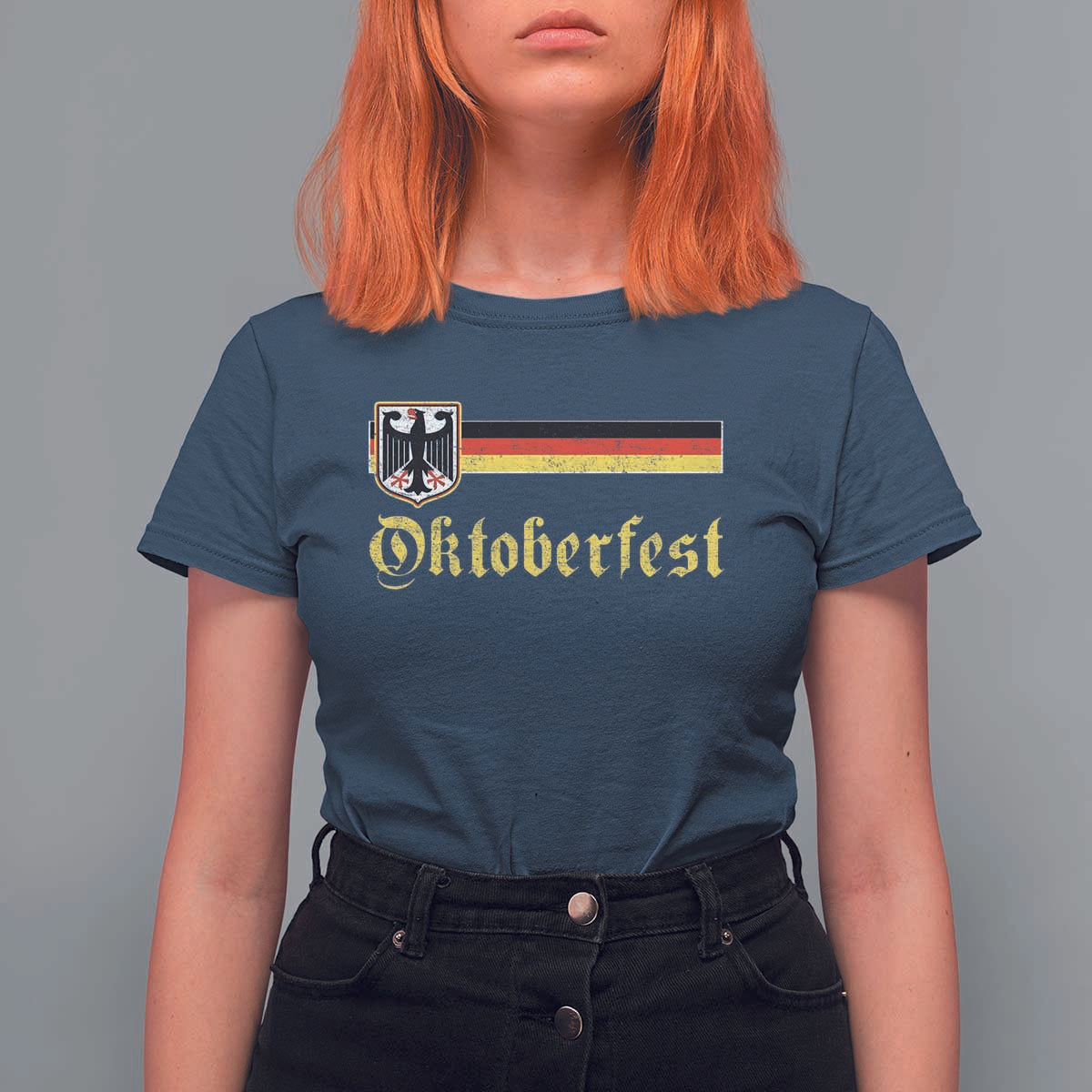 Oktoberfest German Drinking Festival T Shirt For Women Bundesadler Coat of Arms - Wonder Print Shop