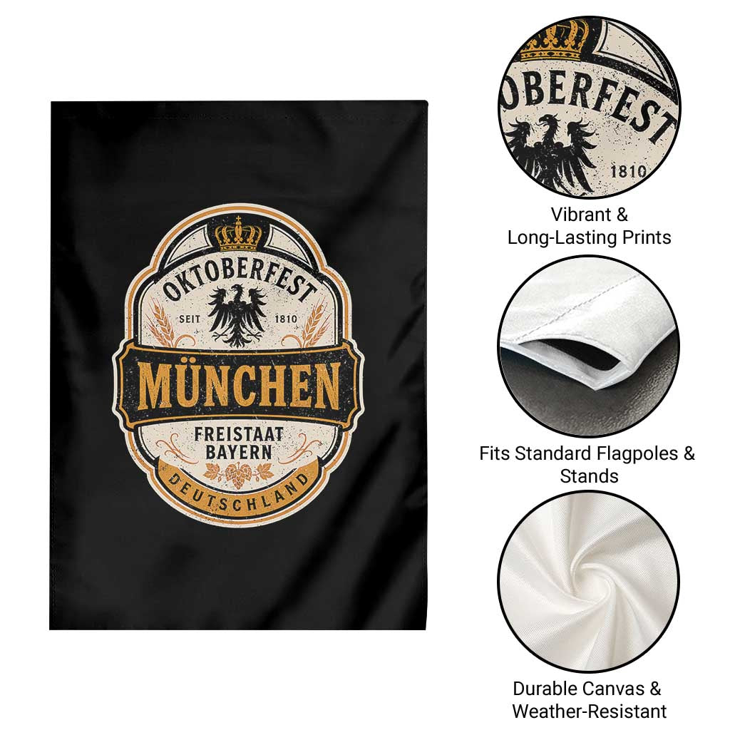 Oktoberfest Munchen Deutschland German Beer Festival Garden Flag Freistaat Bayern Heraldic Eagle