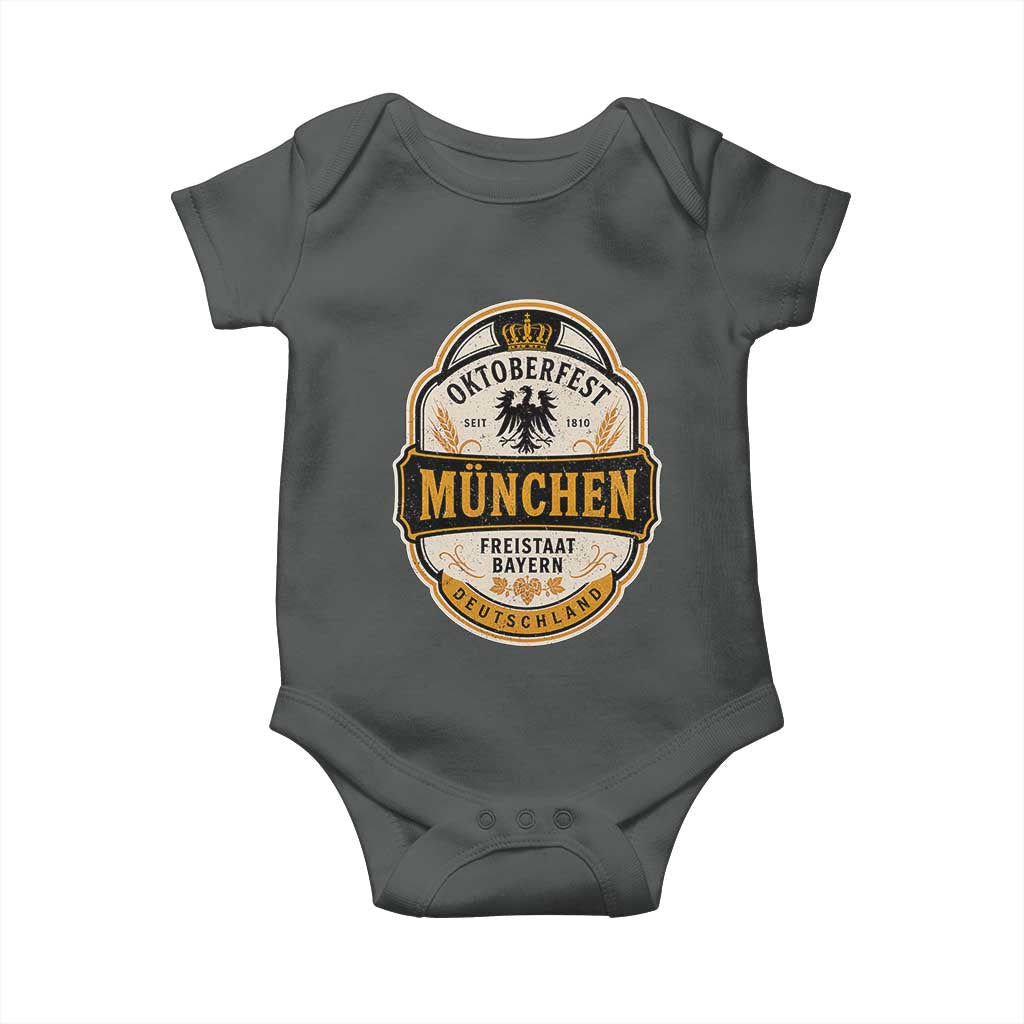 Oktoberfest Munchen Deutschland German Beer Festival Baby Onesie Freistaat Bayern Heraldic Eagle