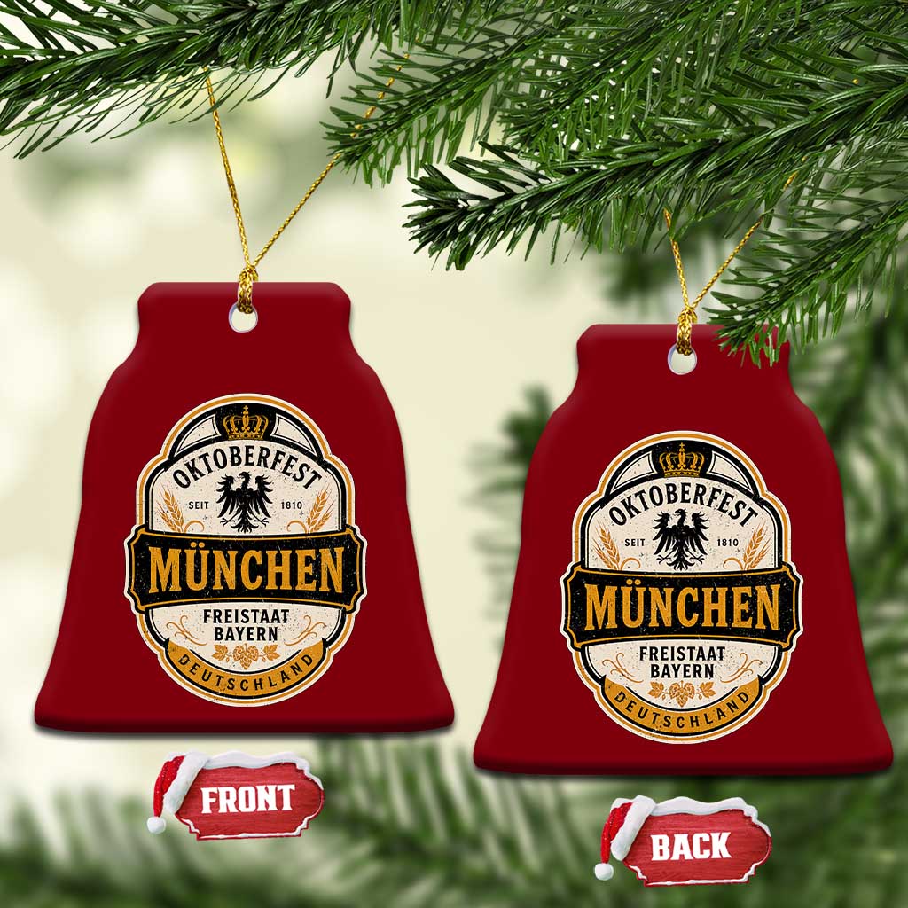 Oktoberfest Munchen Deutschland German Beer Festival Ceramic Ornament Freistaat Bayern Heraldic Eagle
