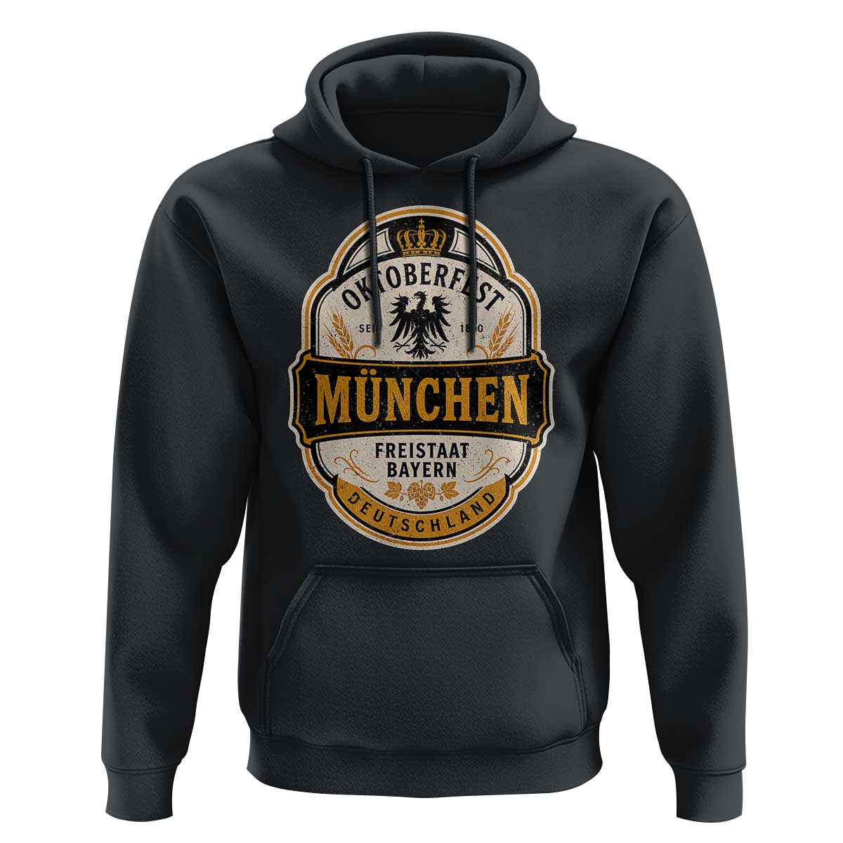 Oktoberfest Munchen Deutschland German Beer Festival Hoodie Freistaat Bayern Heraldic Eagle
