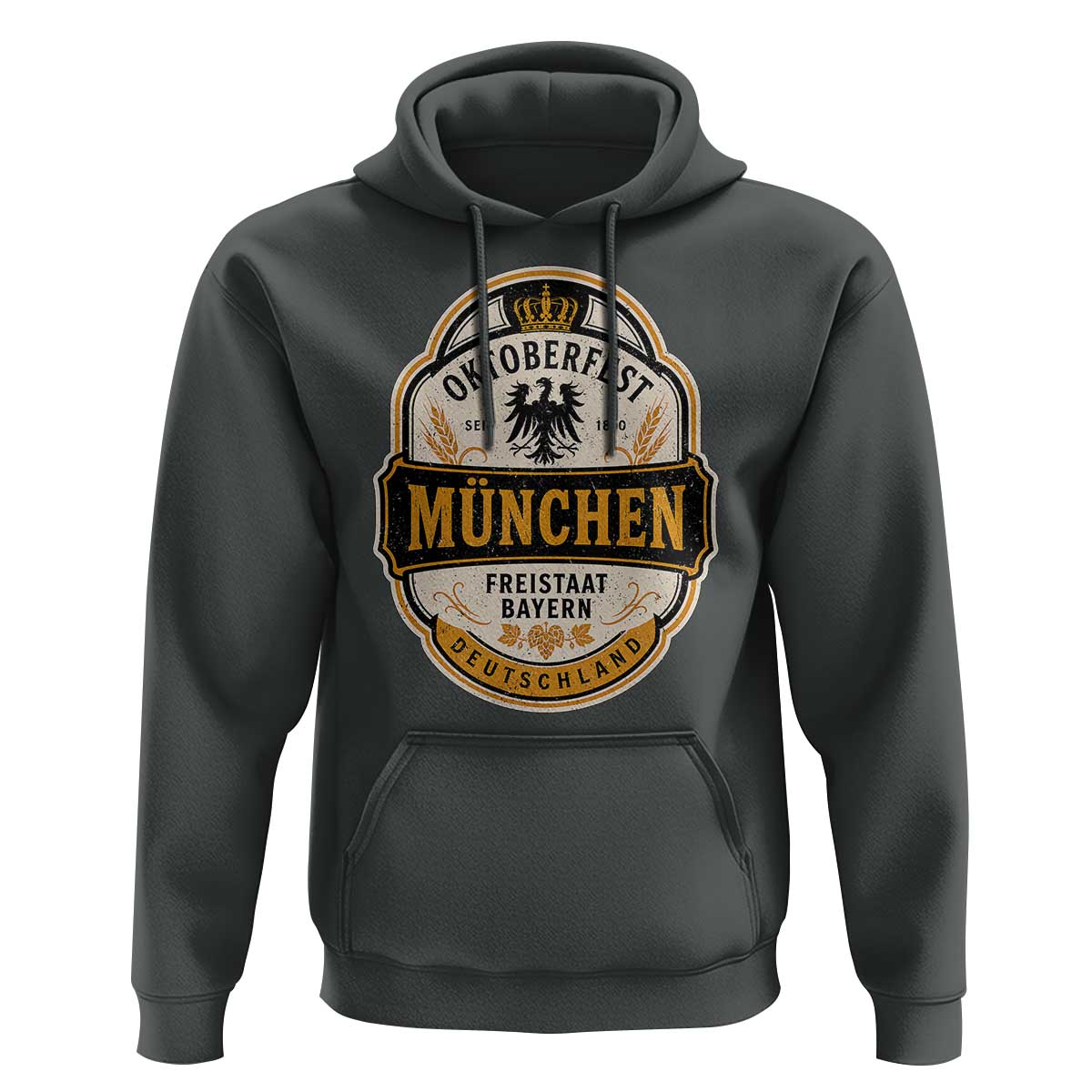Oktoberfest Munchen Deutschland German Beer Festival Hoodie Freistaat Bayern Heraldic Eagle