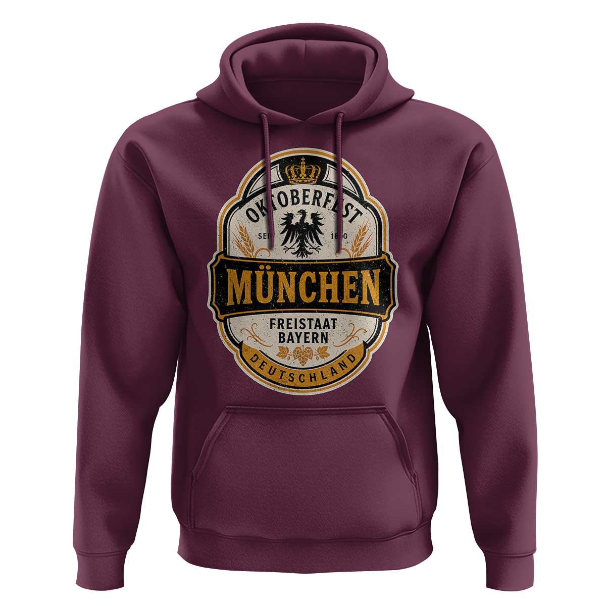 Oktoberfest Munchen Deutschland German Beer Festival Hoodie Freistaat Bayern Heraldic Eagle