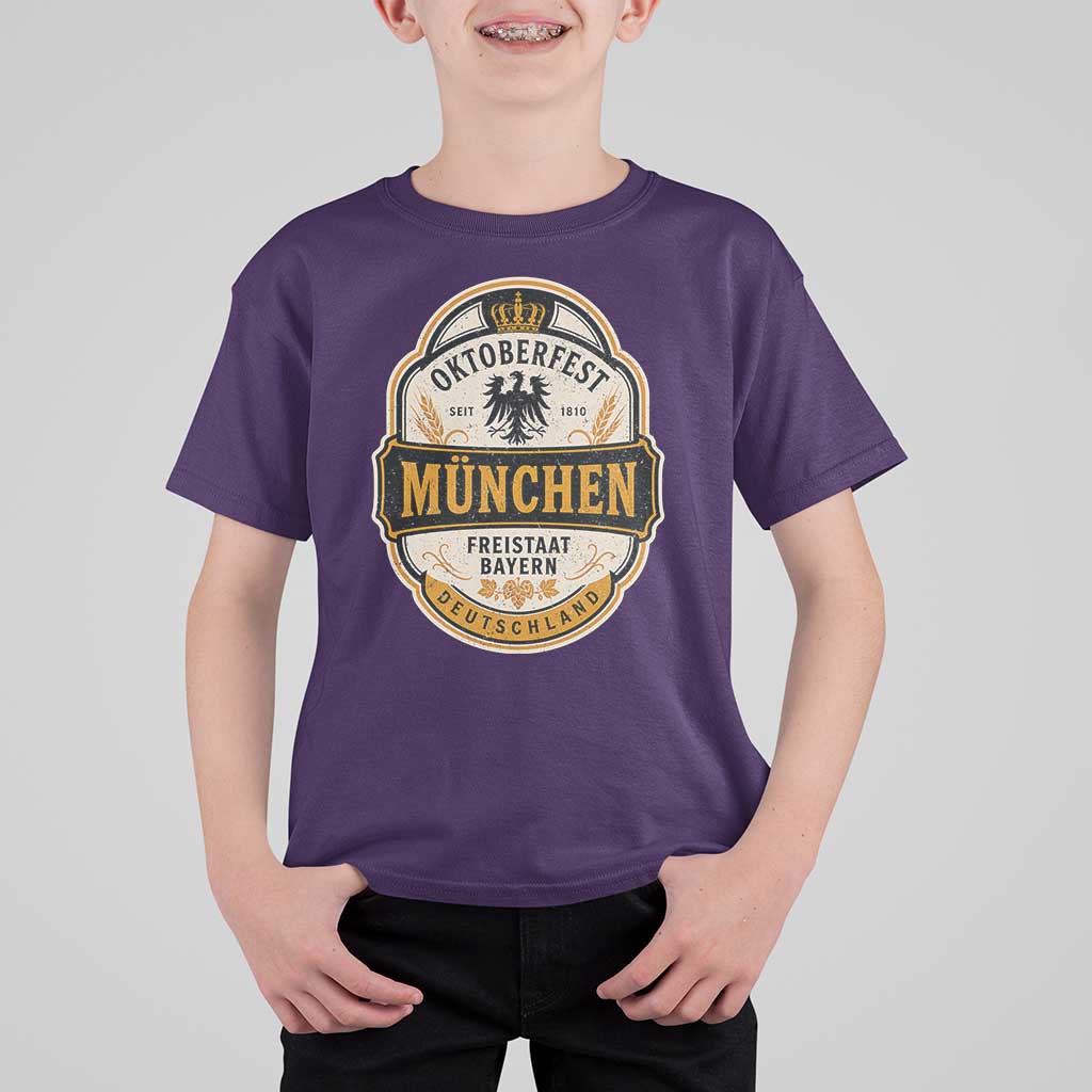 Oktoberfest Munchen Deutschland German Beer Festival T Shirt For Kid Freistaat Bayern Heraldic Eagle
