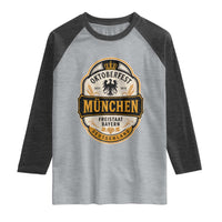 Oktoberfest Munchen Deutschland German Beer Festival Raglan Shirt Freistaat Bayern Heraldic Eagle