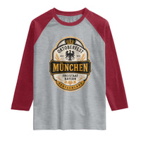 Oktoberfest Munchen Deutschland German Beer Festival Raglan Shirt Freistaat Bayern Heraldic Eagle