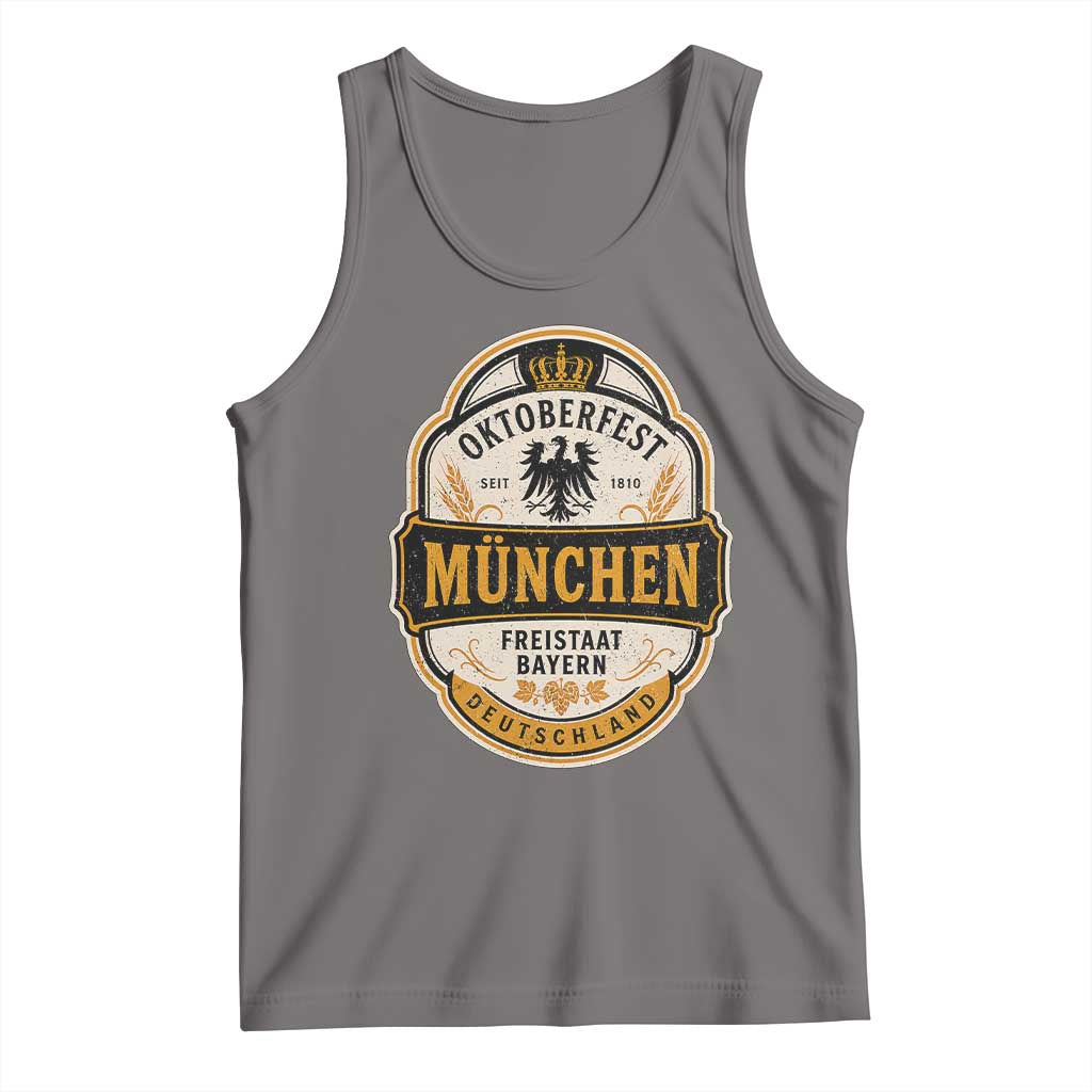 Oktoberfest Munchen Deutschland German Beer Festival Tank Top Freistaat Bayern Heraldic Eagle