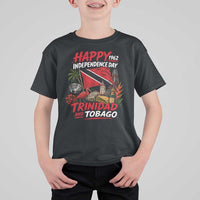 Trinidad And Tobago Independence Day T Shirt For Kid Trinidadian Heritage Steelpan Scarlet Ibis