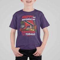 Trinidad And Tobago Independence Day T Shirt For Kid Trinidadian Heritage Steelpan Scarlet Ibis