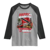 Trinidad And Tobago Independence Day Raglan Shirt Trinidadian Heritage Steelpan Scarlet Ibis
