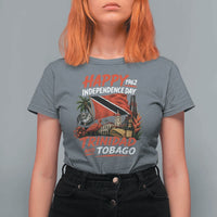 Trinidad And Tobago Independence Day T Shirt For Women Trinidadian Heritage Steelpan Scarlet Ibis