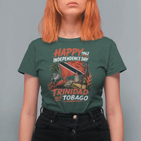 Trinidad And Tobago Independence Day T Shirt For Women Trinidadian Heritage Steelpan Scarlet Ibis