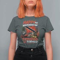 Trinidad And Tobago Independence Day T Shirt For Women Trinidadian Heritage Steelpan Scarlet Ibis
