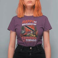Trinidad And Tobago Independence Day T Shirt For Women Trinidadian Heritage Steelpan Scarlet Ibis