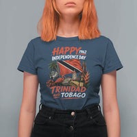 Trinidad And Tobago Independence Day T Shirt For Women Trinidadian Heritage Steelpan Scarlet Ibis