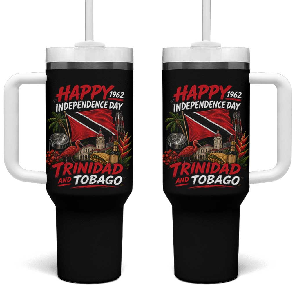 Trinidad And Tobago Independence Day Tumbler With Handle Trinidadian Heritage Steelpan Scarlet Ibis