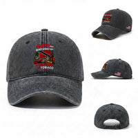 Trinidad And Tobago Independence Day Washed Cotton Baseball Cap Trinidadian Heritage Steelpan Scarlet Ibis