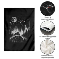 Mothman Howling at Moon 90s Retro Garden Flag Funny West Virginia Cryptid