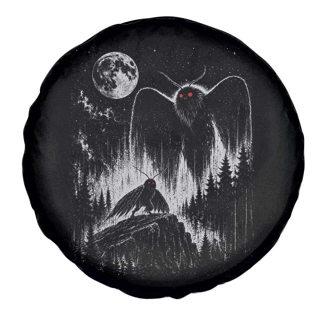Mothman Howling at Moon 90s Retro Spare Tire Cover Funny West Virginia Cryptid