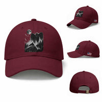Mothman Howling at Moon 90s Retro Baseball Cap Funny West Virginia Cryptid
