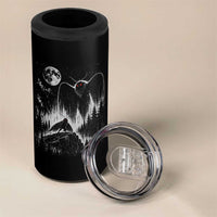 Mothman Howling at Moon 90s Retro 4 in 1 Can Cooler Tumbler Funny West Virginia Cryptid