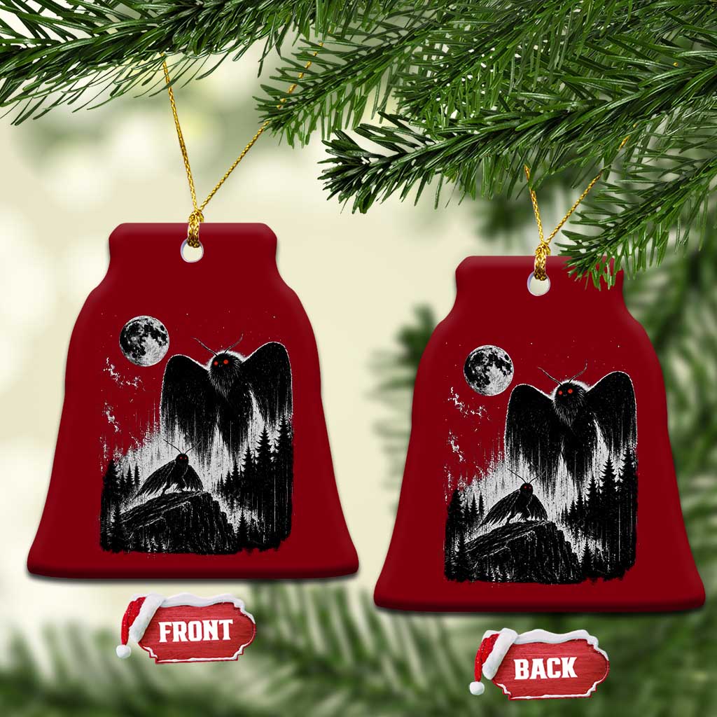 Mothman Howling at Moon 90s Retro Ceramic Ornament Funny West Virginia Cryptid