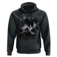 Mothman Howling at Moon 90s Retro Hoodie Funny West Virginia Cryptid