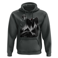 Mothman Howling at Moon 90s Retro Hoodie Funny West Virginia Cryptid