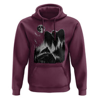 Mothman Howling at Moon 90s Retro Hoodie Funny West Virginia Cryptid