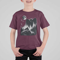 Mothman Howling at Moon 90s Retro T Shirt For Kid Funny West Virginia Cryptid