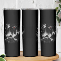 Mothman Howling at Moon 90s Retro Skinny Tumbler Funny West Virginia Cryptid
