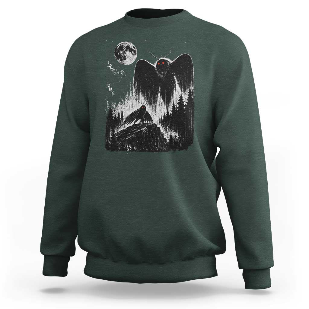 Mothman Howling at Moon 90s Retro Sweatshirt Funny West Virginia Cryptid