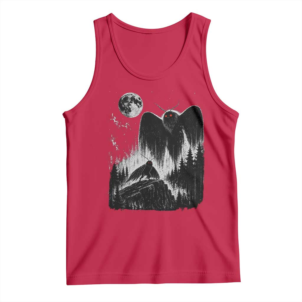 Mothman Howling at Moon 90s Retro Tank Top Funny West Virginia Cryptid