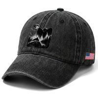 Mothman Howling at Moon 90s Retro Washed Cotton Baseball Cap Funny West Virginia Cryptid