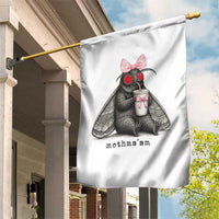 Funny Mothman Mothma'am Cute Pink Bow Coquette Garden Flag
